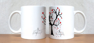 66% OFF on StyBuzz Love Is In The Air Couple Porcelain Mug 300 ml, Pack of 2 66% OFF on StyBuzz Love Is In The Air Couple Porcelain Mug 300 ml, Pack of 2