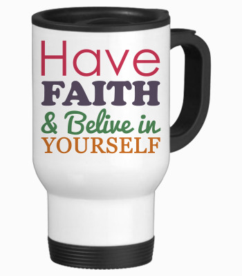52% OFF on Tiedribbons Belive In Your Self White Travel Stainless Steel Mug 350 ml