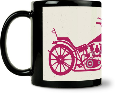 54% OFF on ShopMantra Vintage Cruiser Bike Ceramic Mug 300 ml