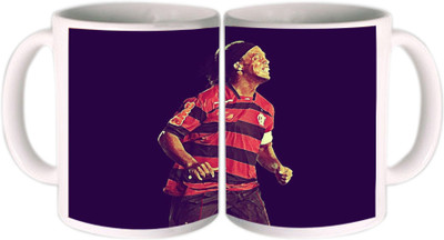 25% OFF on Shopkeeda Ronaldinho Graphic Art Ceramic Mug 350 ml