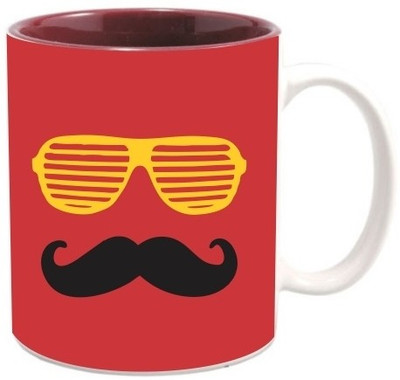 37% OFF on Printland Glasses & Moustache Inside Color Ceramic Mug 360 ml 37% OFF on Printland Glasses & Moustache Inside Color Ceramic Mug 360 ml