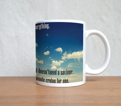 60% OFF on StyBuzz Superhero Quote Ceramic Mug 300 ml