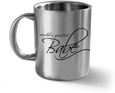 6% OFF on Hot Muggs World's Greatest Babe - Message Stainless Steel Mug 350 ml