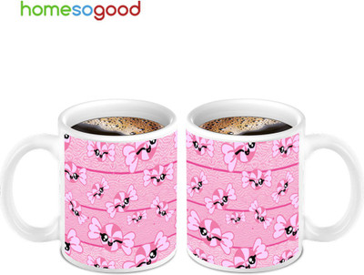 45% OFF on HomeSoGood Sweet Candy Coffee 2 Mugs Ceramic Mug 280 ml, Pack of 2