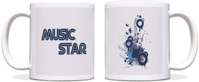 54% OFF on ShopMantra Music Star Black Ceramic Mug 300 ml