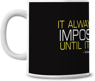 50% OFF on Lovely Collection Nelson Mandela Inspirational Qoute Ceramic Mug