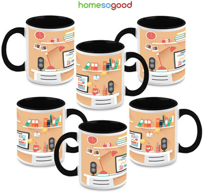 41% OFF on HomeSoGood My Study Room Ceramic Mug 325 ml, Pack of 6 41% OFF on HomeSoGood My Study Room Ceramic Mug 325 ml, Pack of 6