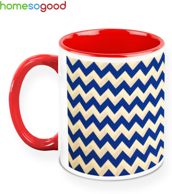 33% OFF on HomeSoGood Zigzag Pattern Ceramic Mug 280 ml 33% OFF on HomeSoGood Zigzag Pattern Ceramic Mug 280 ml