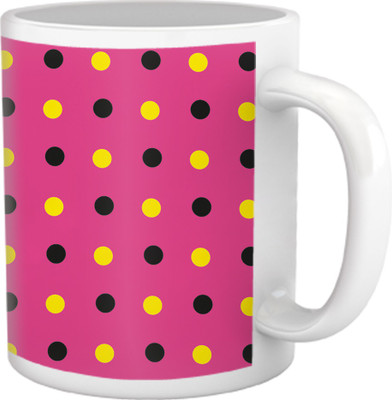 60% OFF on Tiedribbons Pure Vanity_Tru Concept_ Polka Pattern Ceramic Mug 325 ml