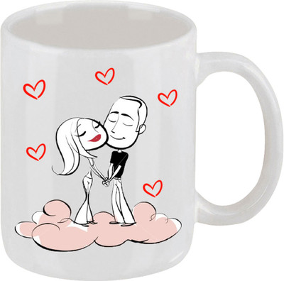 16% OFF on Ellicon Cloud Couple Funny Coffee Mug Ceramic Mug