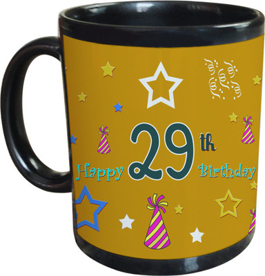 55% OFF on SajawatHomes 29th Happy Birthday Coffee Ceramic Mug 350 ml
