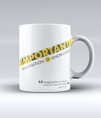 12% OFF on Lab No. 4 Imagination Is More Important Than Knowledge - Albert Einstein Quotes Ceramic Mug 350 ml 12% OFF on Lab No. 4 Imagination Is More Important Than Knowledge - Albert Einstein Quotes Ceramic Mug 350 ml