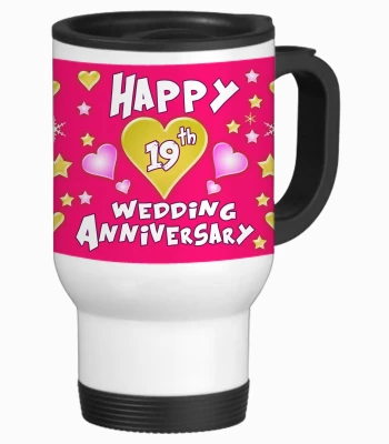52% OFF on SajawatHomes 19th Happy Anniversary White Travel Stainless Steel Mug 600 ml 52% OFF on SajawatHomes 19th Happy Anniversary White Travel Stainless Steel Mug 600 ml