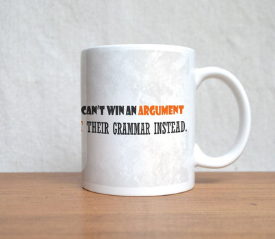 60% OFF on StyBuzz Can't Argument Quote Porcelain Mug 300 ml