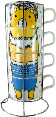 Gift Island GI789A Ceramic Mug 0.3 ml, Pack of 4 Gift Island GI789A Ceramic Mug 0.3 ml, Pack of 4