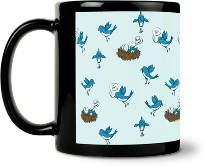 54% OFF on ShopMantra Twitter Birds Pattern Ceramic Mug 300 ml