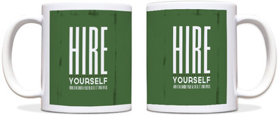 60% OFF on ShopMantra Hire Yourself Black Ceramic Mug 300 ml