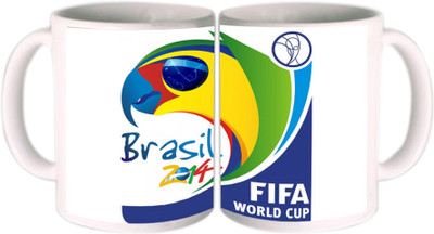 25% OFF on Shopkeeda FIFA 2014 Brazil World Cup 2014 With Football Ceramic Mug 350 ml