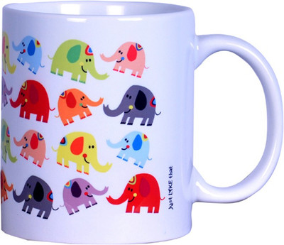 Just Lyke That Elephant Pattern Coffee Ceramic Mug 325 ml Just Lyke That Elephant Pattern Coffee Ceramic Mug 325 ml