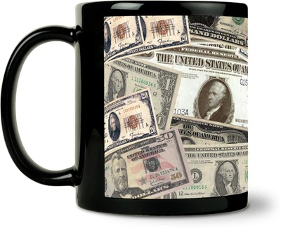 36% OFF on ShopMantra Multiple Dollar Currency Ceramic Mug 300 ml