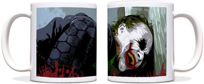 60% OFF on ShopMantra Joker Laughing Black Ceramic Mug 300 ml