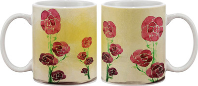 15% OFF on Artifa Red Roses Artistic Porcelain, Ceramic Mug 350 ml 15% OFF on Artifa Red Roses Artistic Porcelain, Ceramic Mug 350 ml