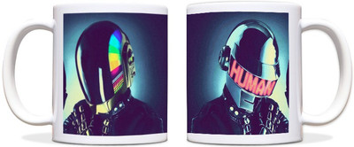 60% OFF on ShopMantra Printted Daft Punk Black Ceramic Mug 300 ml