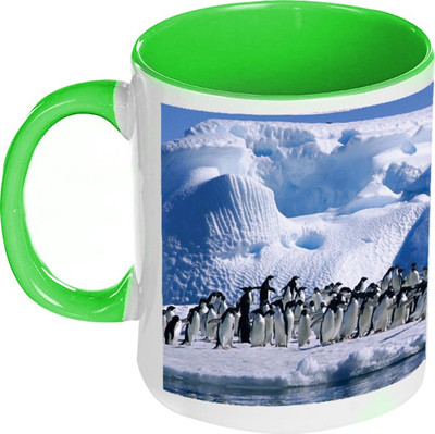 58% OFF on AMY Antartica Penguin Cute Little Inside Green Coffee Ceramic Mug