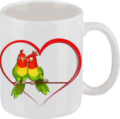 16% OFF on Ellicon Love Birds Ceramic Mug
