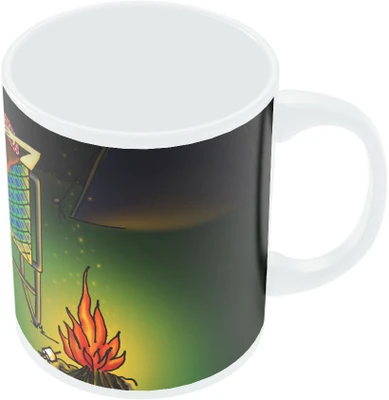 29% OFF on PosterGuy Bonfire Night Illustration Ceramic Mug 280 ml