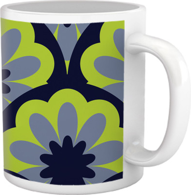 50% OFF on Tiedribbons Geometric Toned_ Beautiful Floral Pattern_Light Shade Ceramic Mug 325 ml