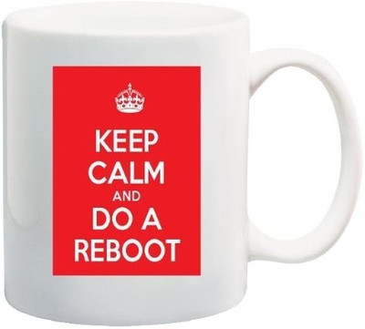 40% OFF on Teeskart Keep Calm And Do A Reboot Porcelain Mug 300 ml