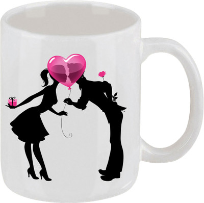 16% OFF on Ellicon Valentine Cute Couple Ceramic Mug