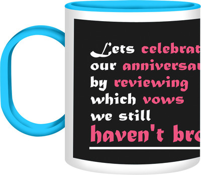 41% OFF on Refeel Gifts Happy Anniversary Sd-259 Unbreakable Plastic Mug 325 ml