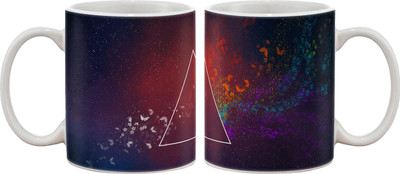 15% OFF on Artifa Triangle In Cloud Of Colours Porcelain, Ceramic Mug 350 ml