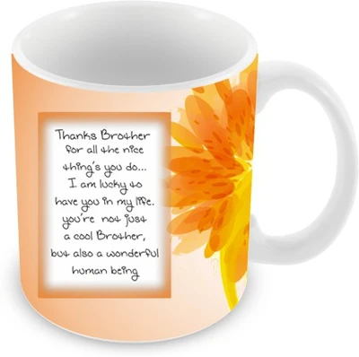26% OFF on Everyday Gifts Thanks Brother Ceramic Mug 325 ml