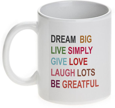 63% OFF on Mugwala Dream Big Live Simply Motivatonal Ceramic Mug 350 ml 63% OFF on Mugwala Dream Big Live Simply Motivatonal Ceramic Mug 350 ml