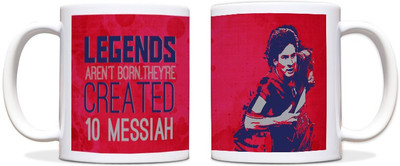 65% OFF on ShopMantra Lionel Messiah Art Footballer Black Ceramic Mug 300 ml