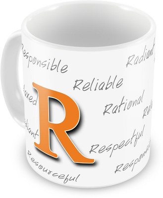 23% OFF on Everyday Gifts Happy Birthday Gift For Starting Letter R Ceramic Mug