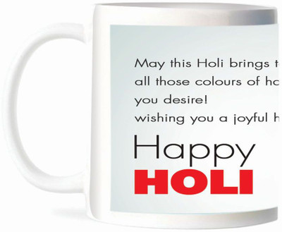 50% OFF on Refeel Gifts Wish You A Joyful Holi Ceramic Mug 325 ml 50% OFF on Refeel Gifts Wish You A Joyful Holi Ceramic Mug 325 ml