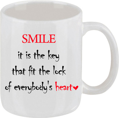 16% OFF on Ellicon Smile It Is The Key Ceramic Mug