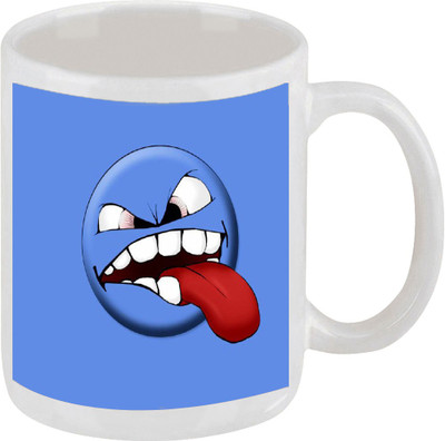 28% OFF on Ellicon E80 Funny Face Ceramic Mug 325 ml