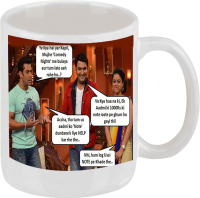28% OFF on Ellicon 42 Kapil Sharma Comedy Ceramic Mug 325 ml