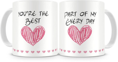 26% OFF on Everyday Gifts You Are The Best Cople Ceramic Mug Pack of 2