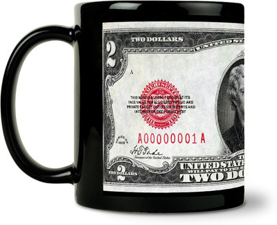 36% OFF on ShopMantra Two Dollar Currency Ceramic Mug 300 ml