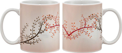 15% OFF on Artifa Branch Love Porcelain, Ceramic Mug 350 ml