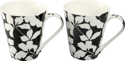 10% OFF on Carolin Black Bone China Mug 300 ml, Pack of 2 10% OFF on Carolin Black Bone China Mug 300 ml, Pack of 2