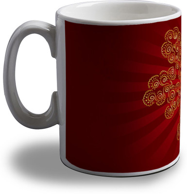 15% OFF on Artifa Heart Of Gold Porcelain, Ceramic Mug 350 ml