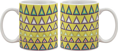 15% OFF on Artifa Triangle Pattern Porcelain, Ceramic Mug 350 ml 15% OFF on Artifa Triangle Pattern Porcelain, Ceramic Mug 350 ml