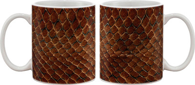 15% OFF on Artifa Snake Skin Print Porcelain, Ceramic Mug 350 ml